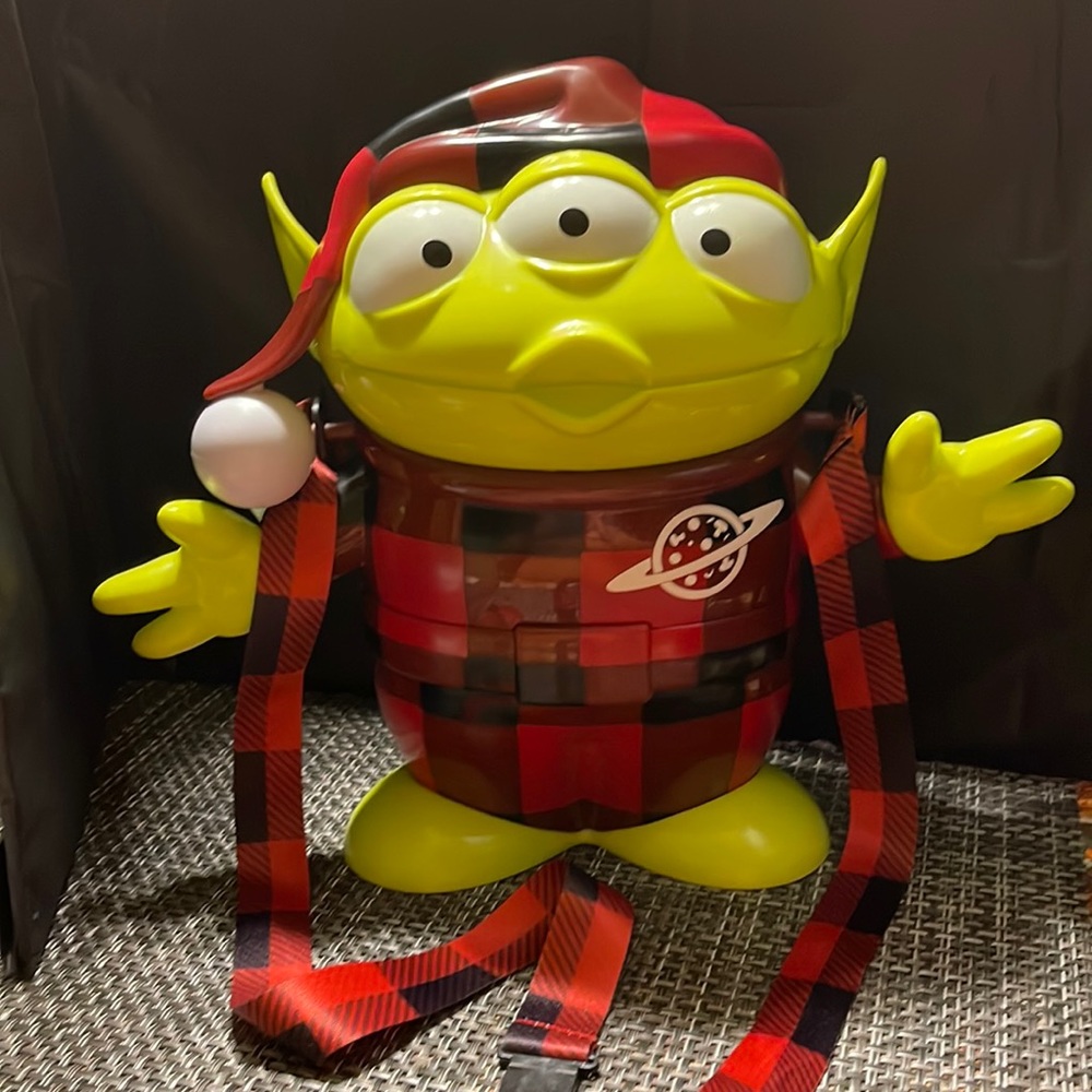 Disney Plaid Alien Popcorn Bucket